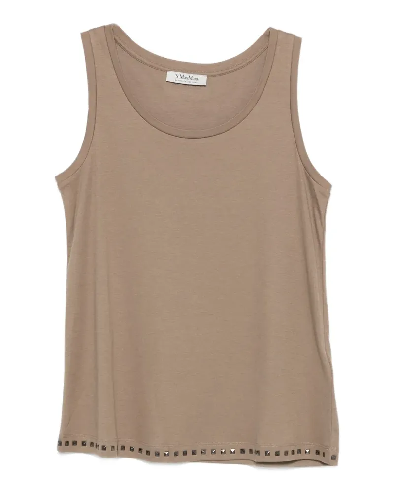 Max Mara Max Mara Trägershirt mit Nieten - Braun Braun