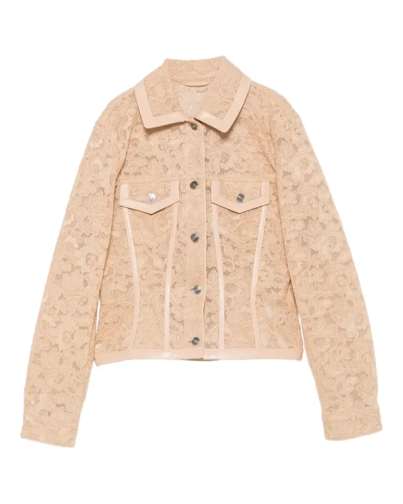 Ermanno Scervino Jacke mit Lederborten - Nude Nude