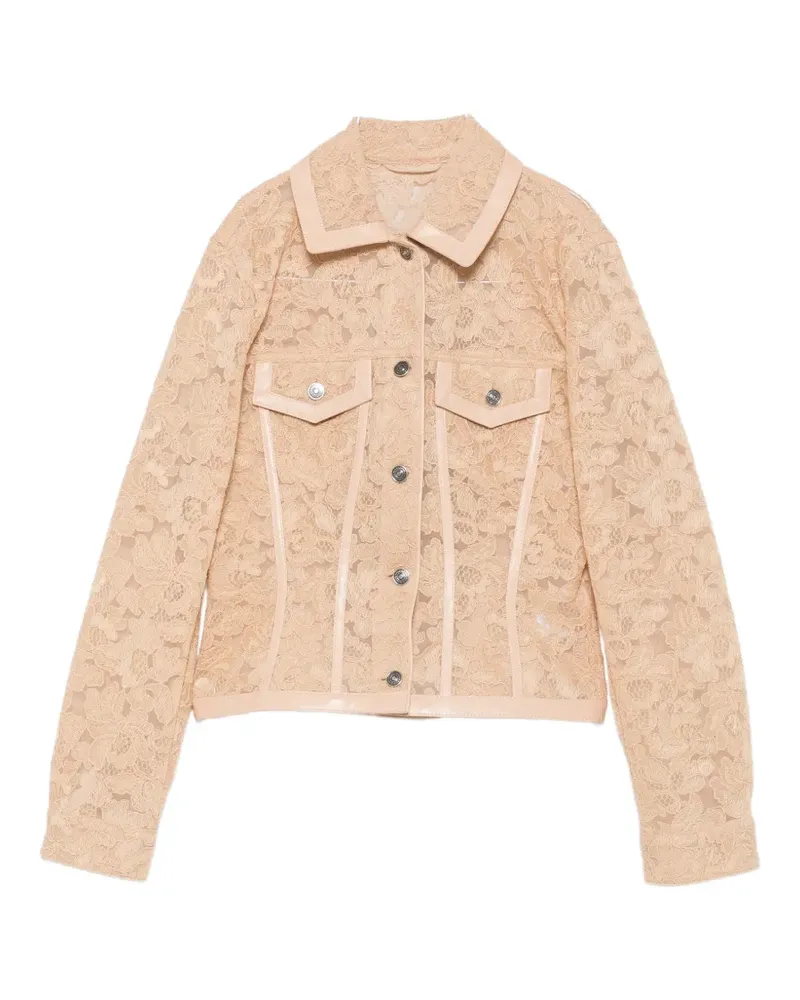 Ermanno Scervino Jacke mit Lederborten - Nude Nude