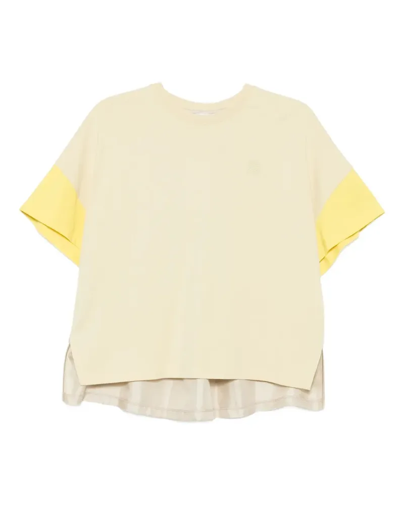 Loewe logoed cotton and silk t-shirt - Gelb Gelb