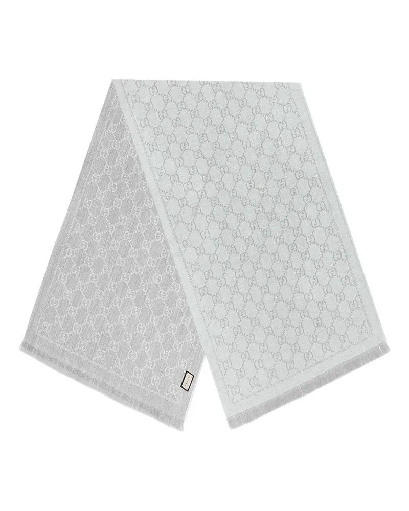 Gucci Schal mit GG - Grau Grau