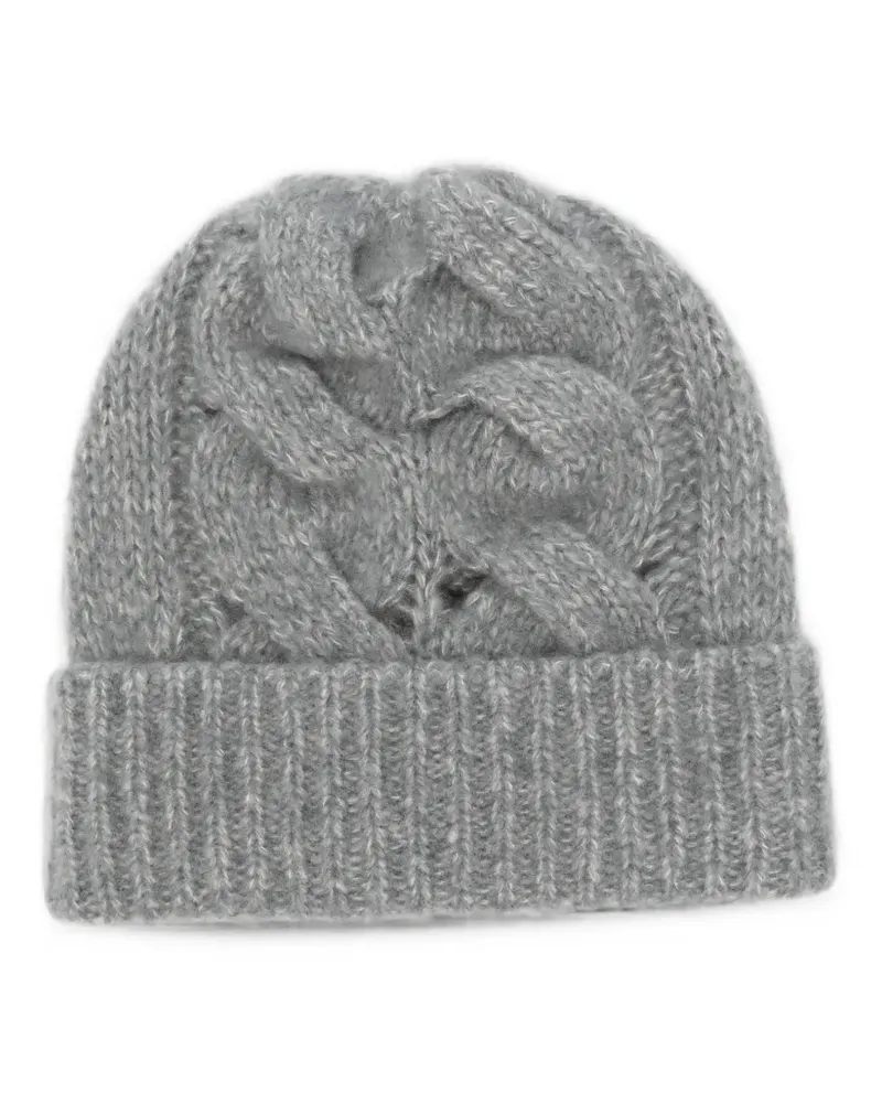 Lorena Antoniazzi cable-knit beanie hat - Grau Grau