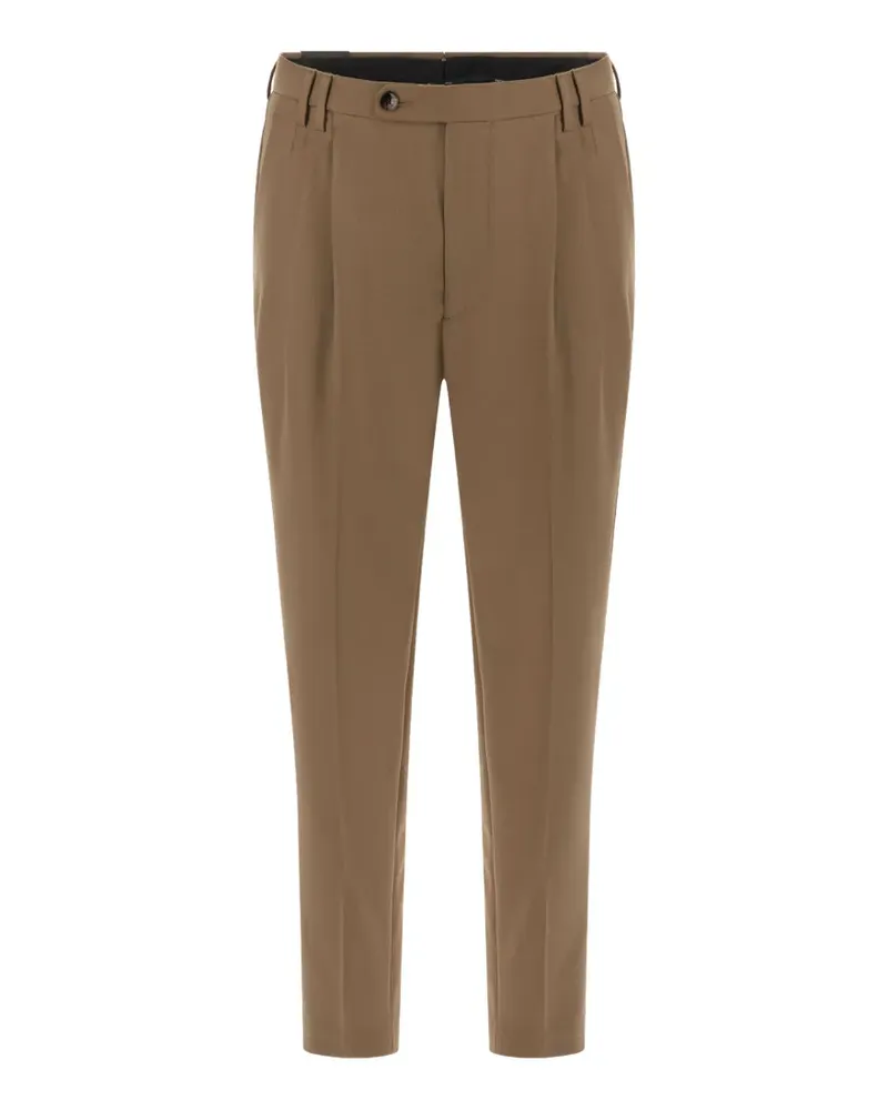 MICHAEL COAL Plissierte Tapered-Hose - Braun Braun