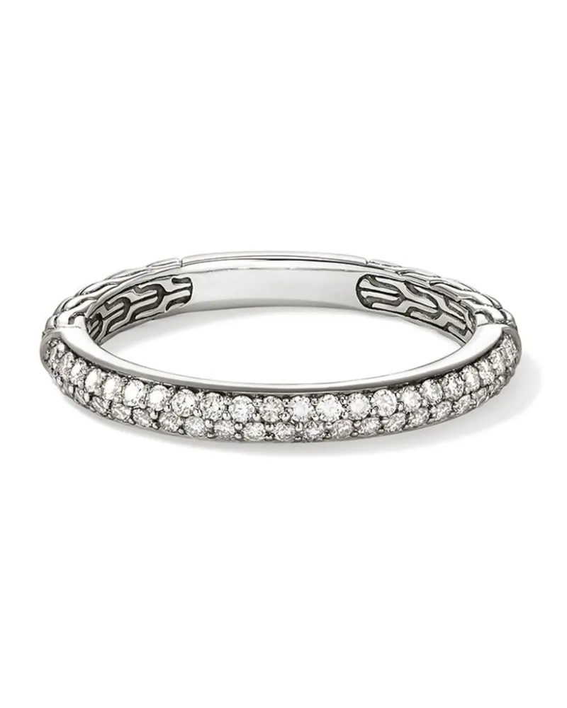 John Hardy Essential Ring mit Diamanten - Silber Silber