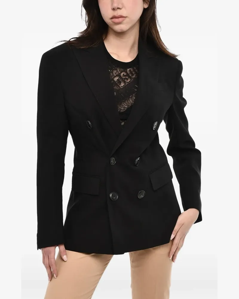 Dsquared2 asymmetric double-breasted jacket - Schwarz Schwarz