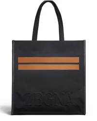 Ermenegildo Zegna Shopper mit Logo-Prägung Schwarz