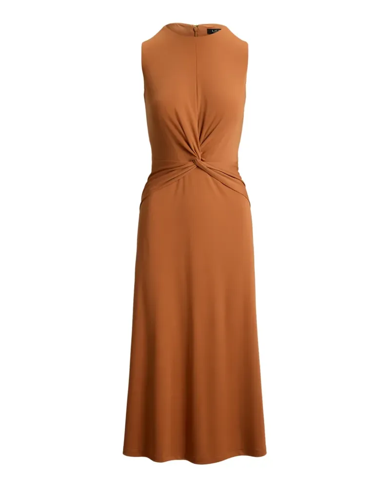 Ralph Lauren A-Linien-Midikleid mit Twist-Front - Orange Orange