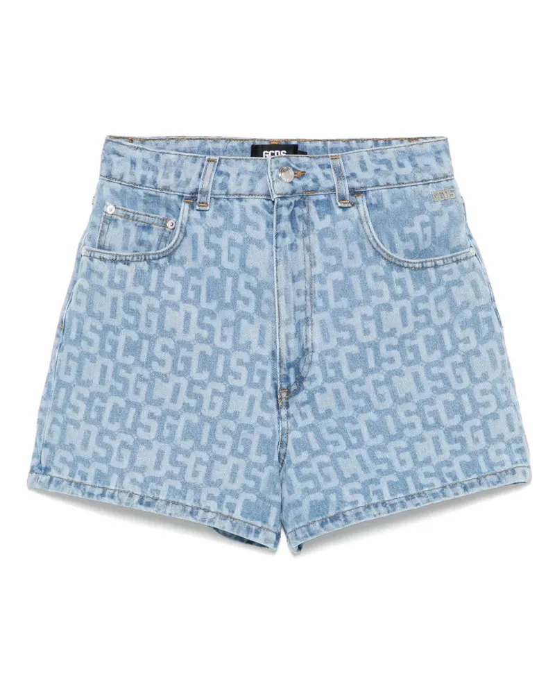 GCDS Jeans-Shorts mit Monogramm - Blau Blau