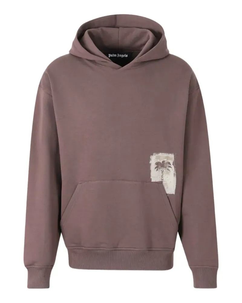 Palm Angels Hoodie mit Kängurutasche - Braun Braun
