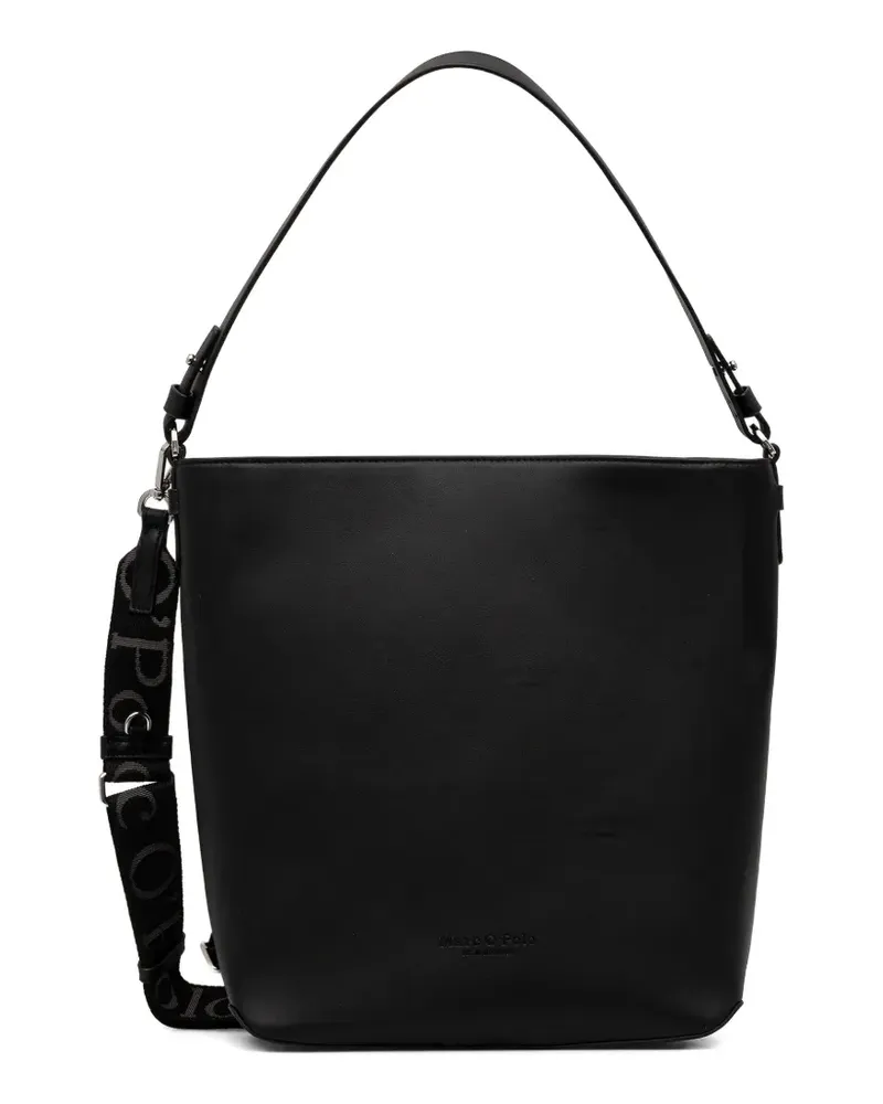 Marc O'Polo Schultertasche mit Logo-Riemen - Schwarz Schwarz