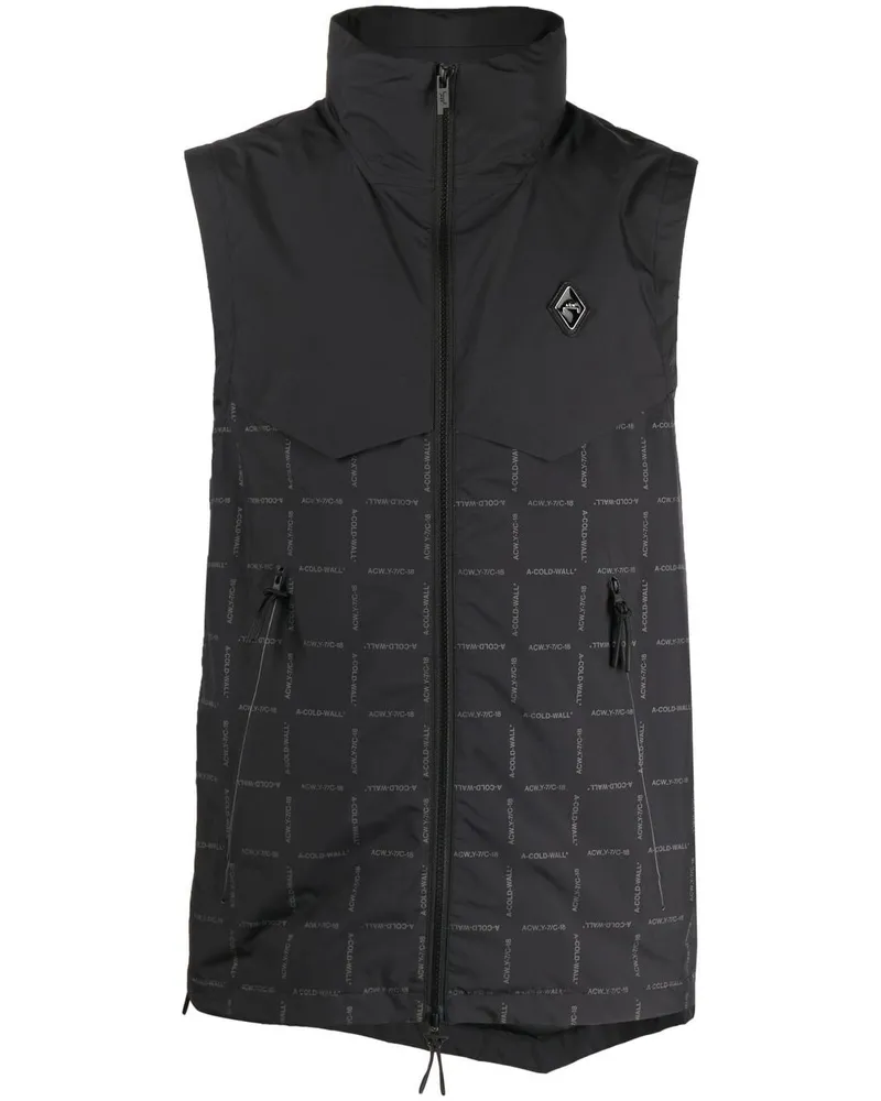 ACW* Weste mit Logo-Print - Schwarz Schwarz