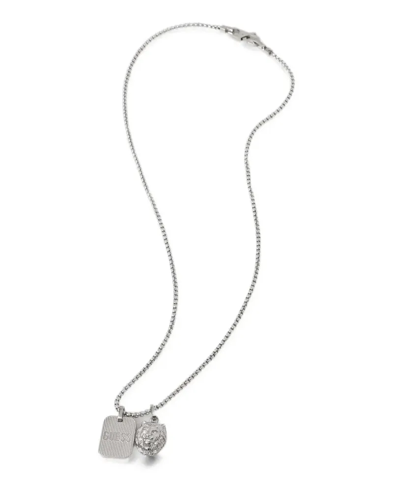 Guess lion-pendent necklace - Silber Silber