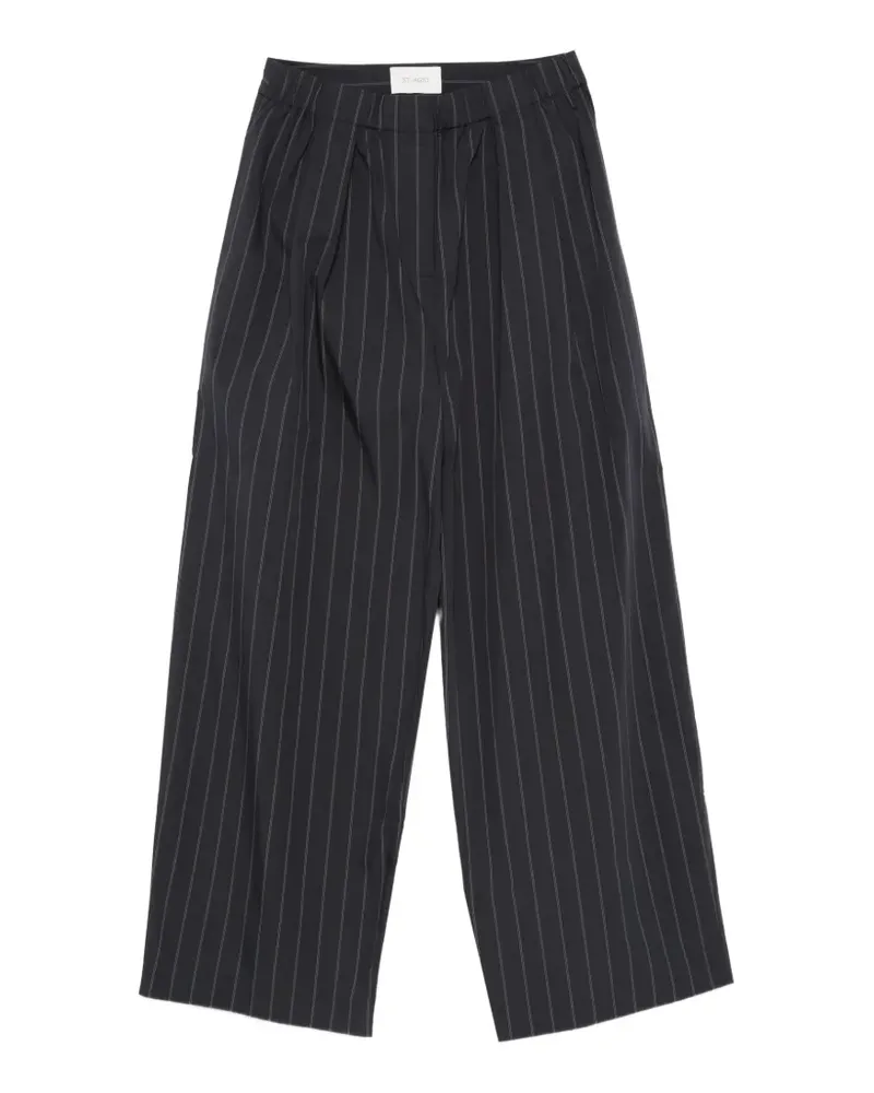 St. Agni striped pleated trousers - Blau Blau