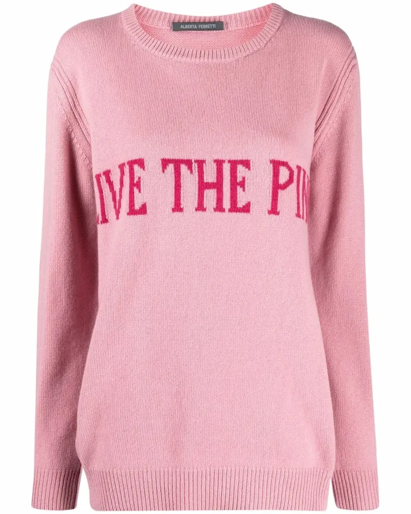 Alberta Ferretti Pullover mit Slogan - Rosa Rosa