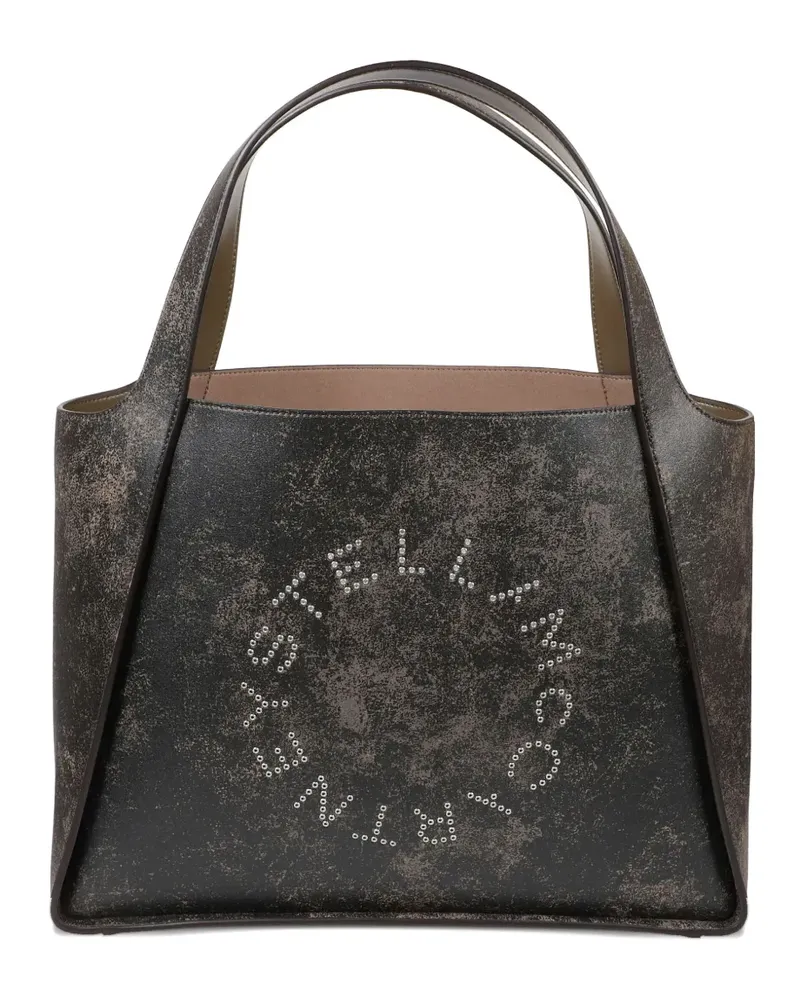 Stella McCartney Distressed-Tote Bag mit Logo - Grau Grau