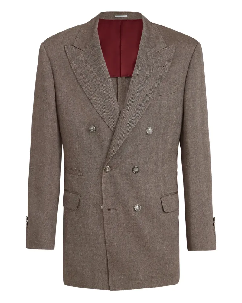 Brunello Cucinelli Sakko mit steigendem Revers - Braun Braun