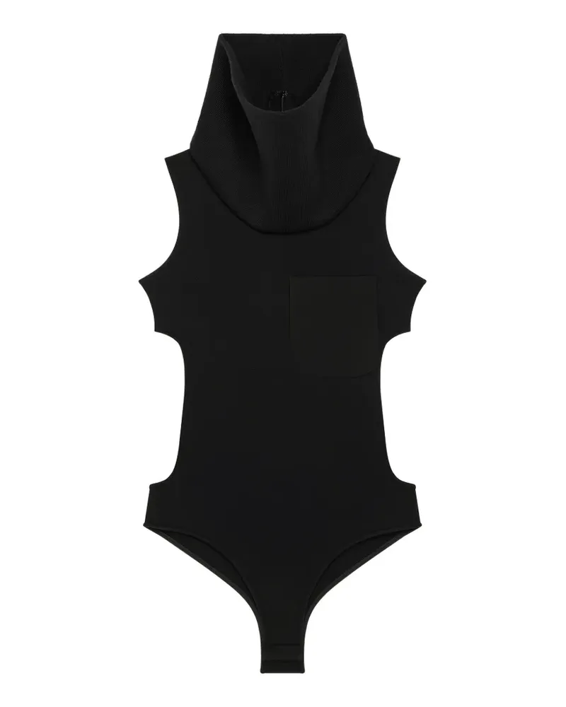 Courrèges Body mit Cut-Out - Schwarz Schwarz