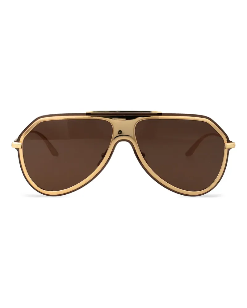 Dolce & Gabbana Sonnenbrille mit Oversized-Gestell - Gold Gold