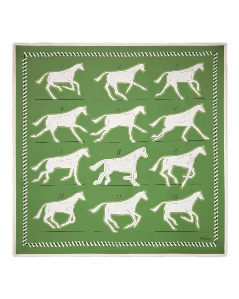 Mulberry Chalk Horse printed scarf - Grün Grün