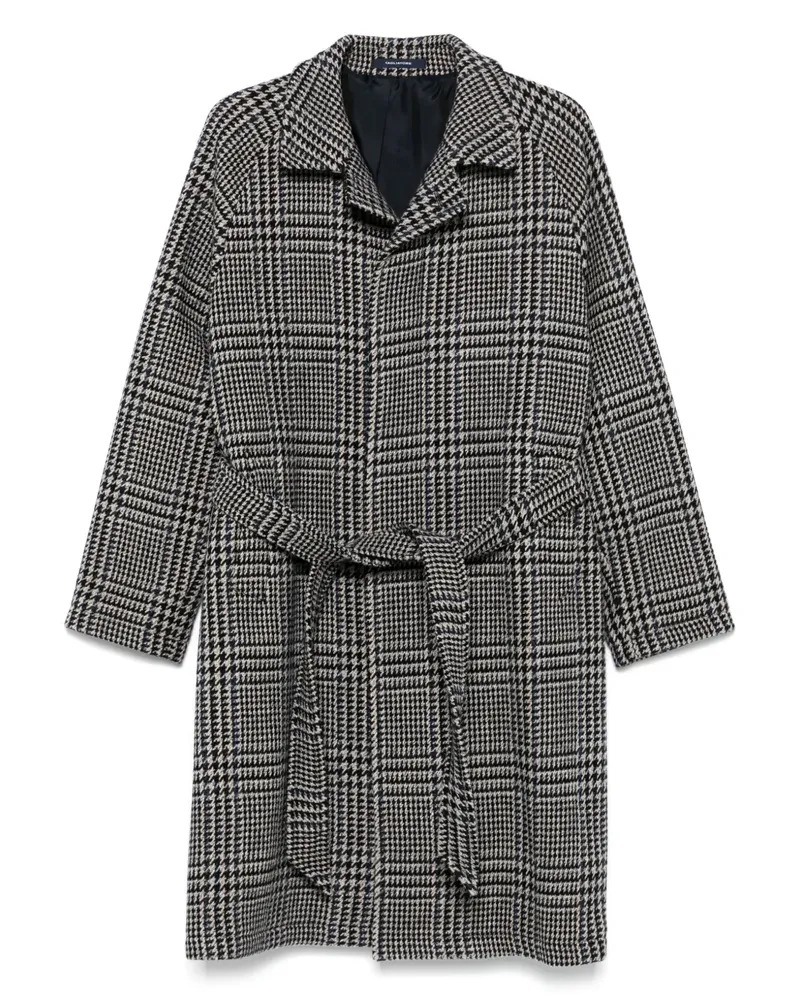 Tagliatore Mantel mit Karomuster - Schwarz Schwarz