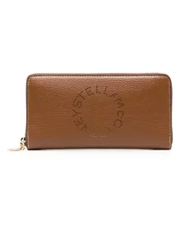 Stella McCartney Portemonnaie mit Logo-Applikation Nude