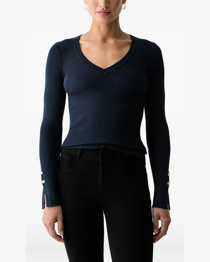 Guess V-neck T-shirt - Blau Blau