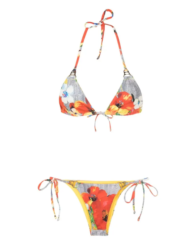 Amir Slama Bikinioberteil mit Print - Mehrfarbig Mehrfarbig