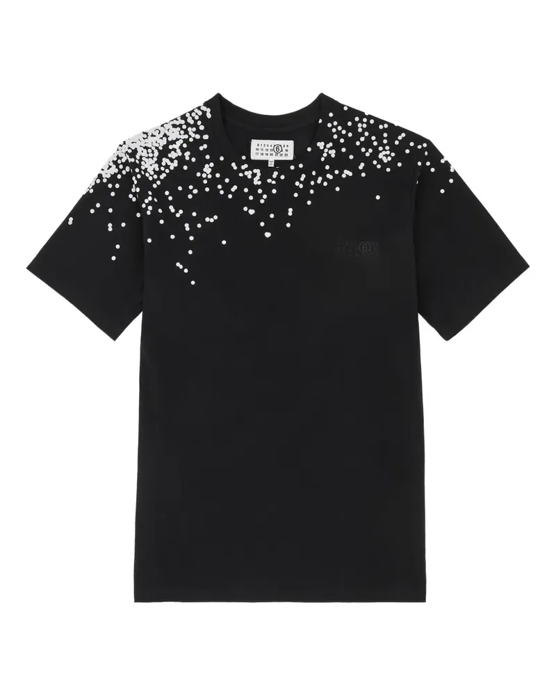 Maison Margiela T-Shirt mit Konfetti-Print - Schwarz Schwarz