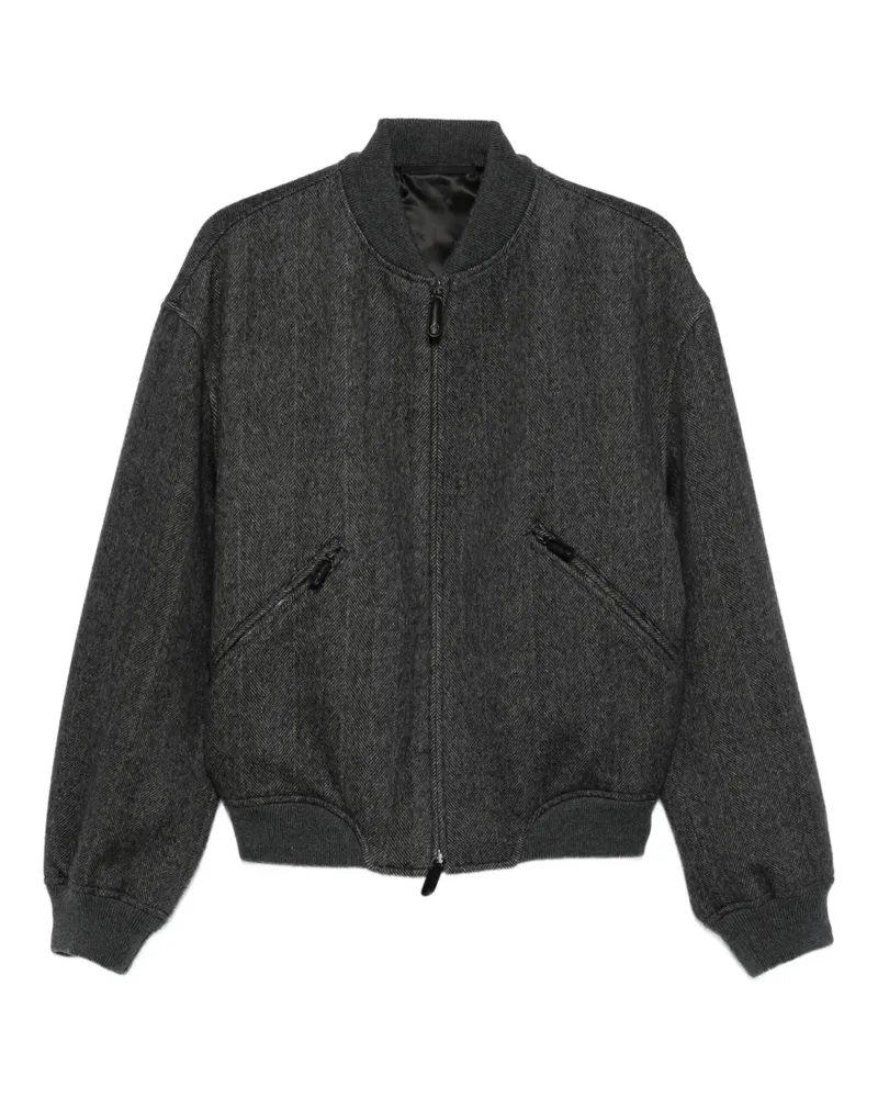 Giorgio Armani Bomberjacke mit Fischgrätenmuster - Grau Grau