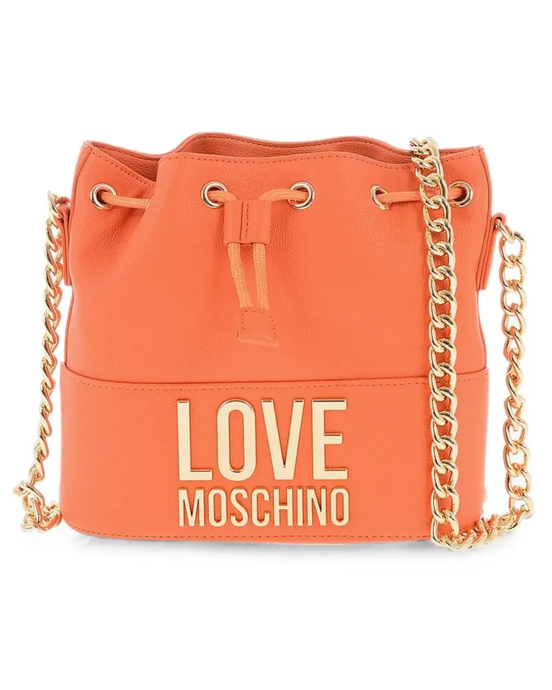 Moschino chain-strap bucket bag - Orange Orange