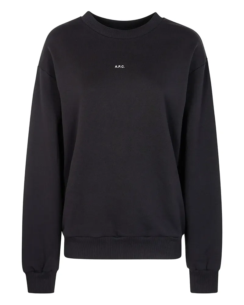 A.P.C. Sweatshirt mit Logo-Print - Schwarz Schwarz