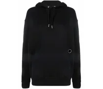 Hoodie mit Schaldetail - Schwarz