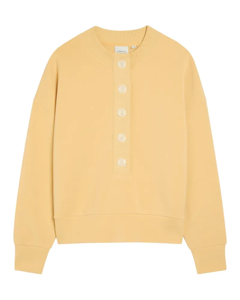 Varley Sweatshirt mit geripptem Besatz - Gelb Gelb