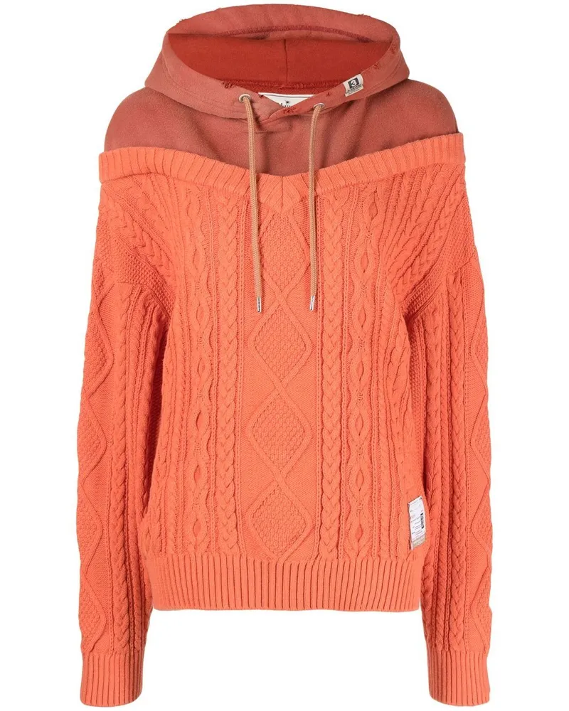 MIHARAYASUHIRO Hoodie mit Kordelzug Orange