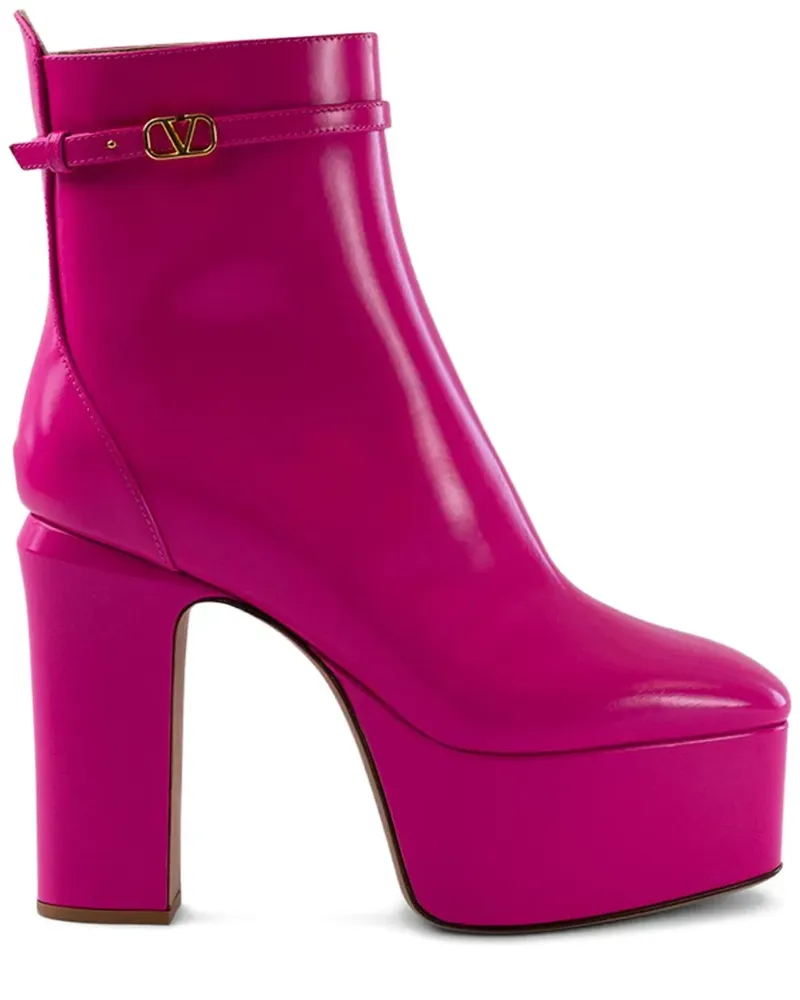 Valentino Garavani Stiefel mit Plateau-Schnalle 120mm - Rosa Rosa