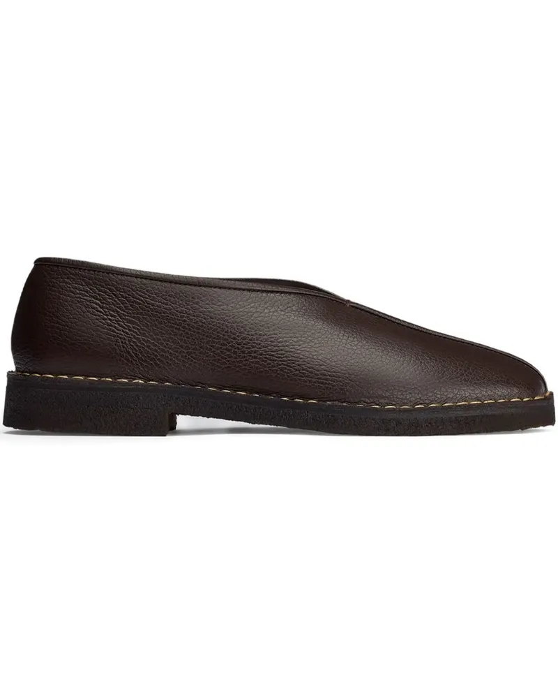 Christophe Lemaire Loafer mit eckiger Kappe - Braun Braun
