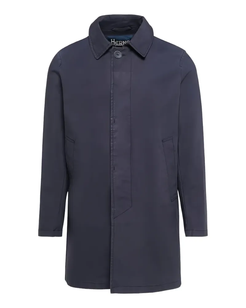 Herno concealed-front coat - Blau Blau