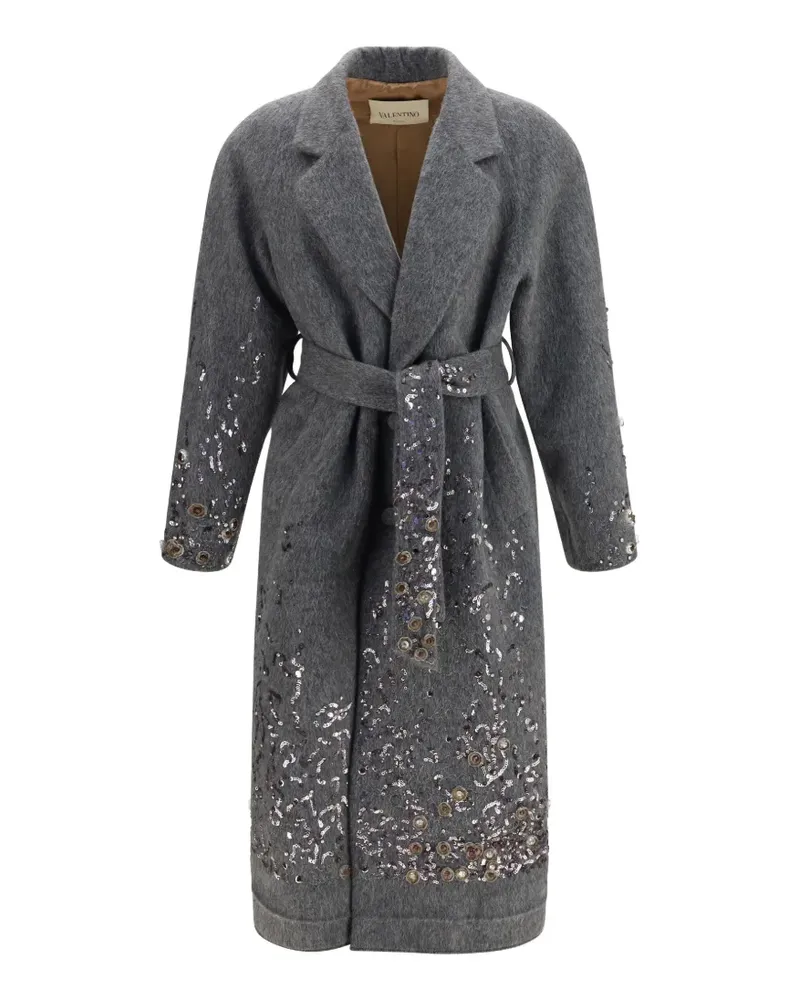 Valentino Garavani Mantel mit Pailletten - Grau Grau