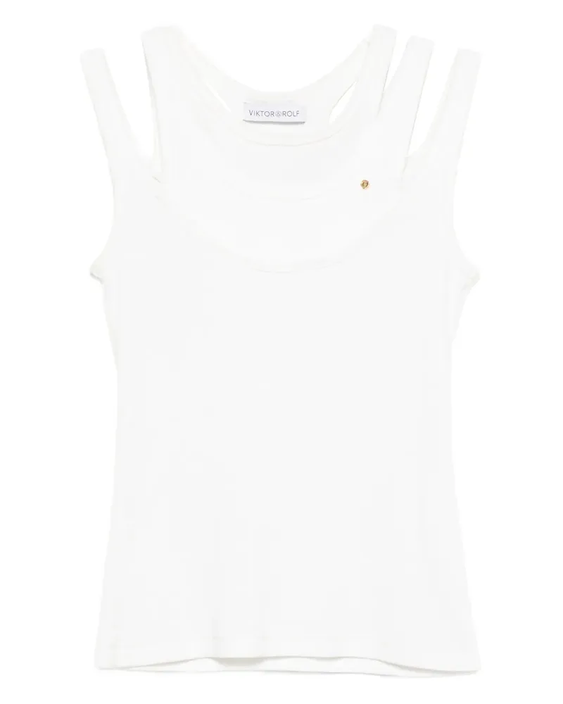 Viktor & Rolf Top mit drei Riemen - 11000 WHITE 11000