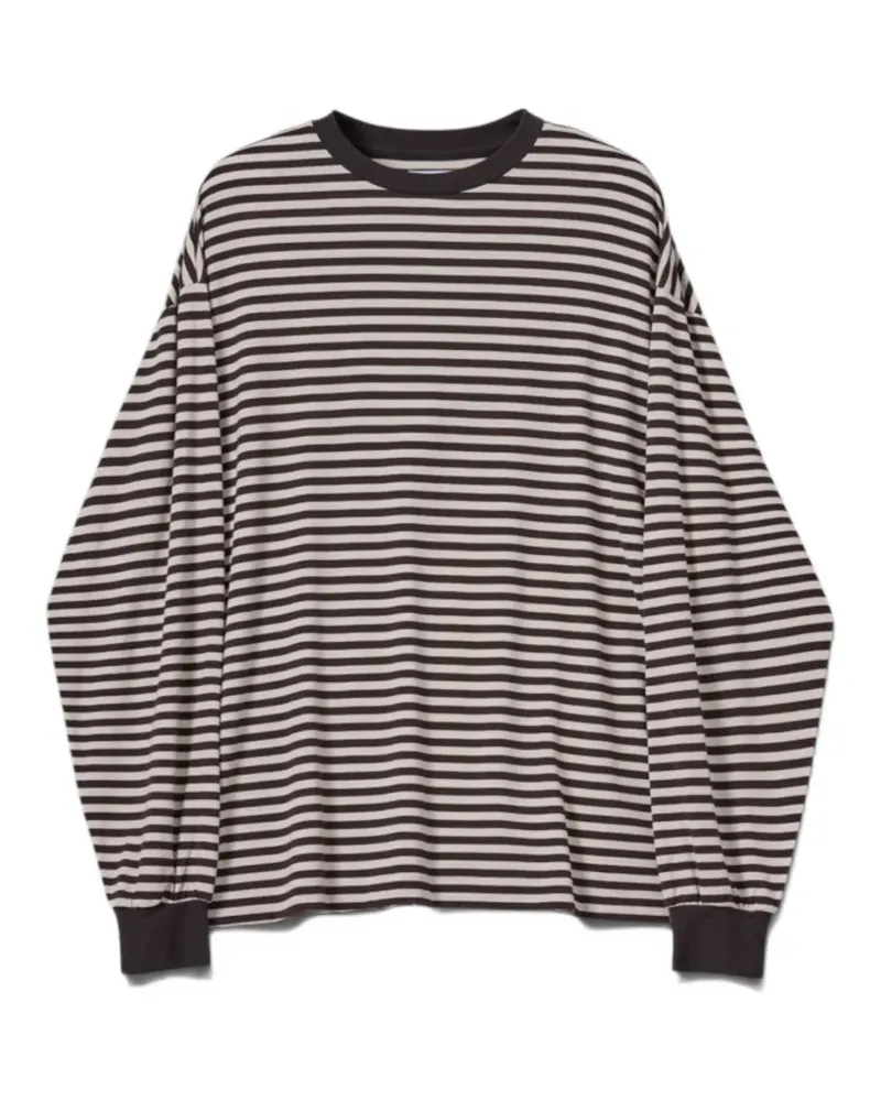 Kaptain Sunshine Gestreiftes Langarmshirt - Nude Nude