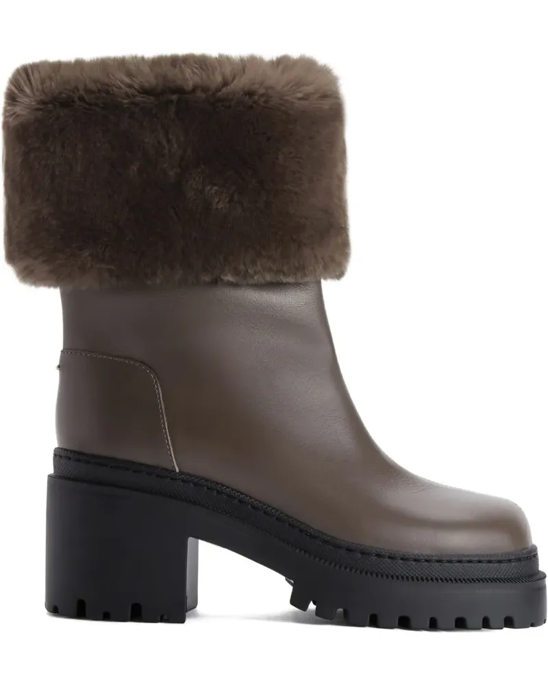 Giuseppe Zanotti Mairi Stiefel mit Pelzbesatz - Braun Braun