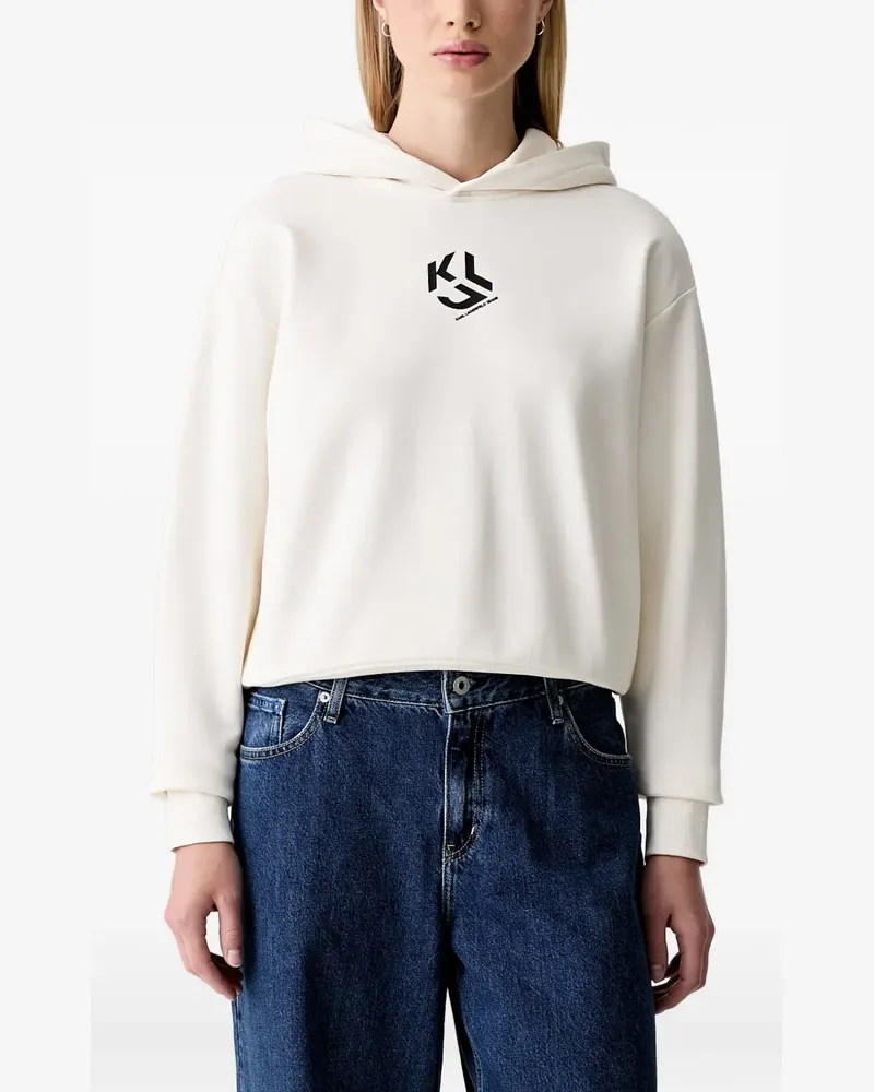 Karl Lagerfeld logo-print hoodie - Weiß Weiß