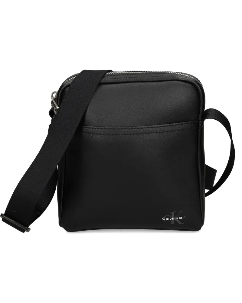 Calvin Klein Schultertasche mit Reißverschluss - Schwarz Schwarz