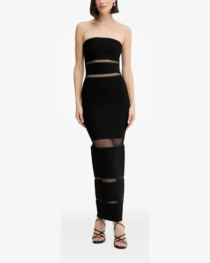 Hervé Léger Vera sheer-panel maxi dress - Schwarz Schwarz