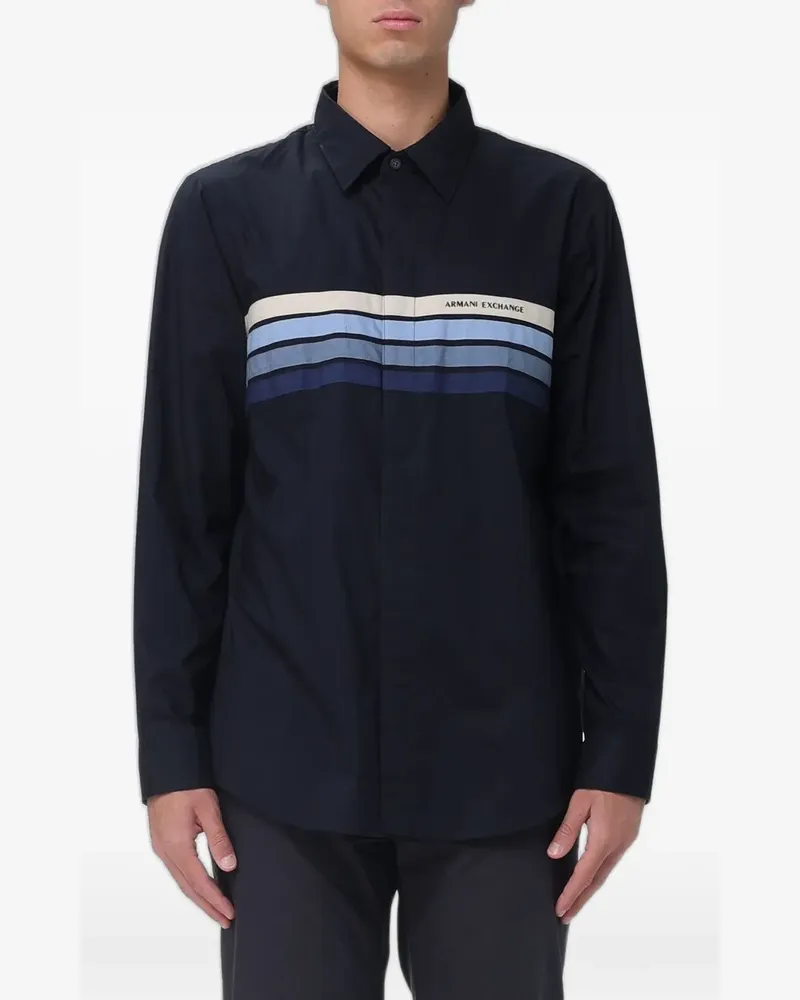 Emporio Armani logo-print shirt - Blau Blau