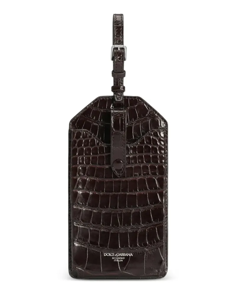 Dolce & Gabbana Brillenetui aus Alligatorleder - Braun Braun