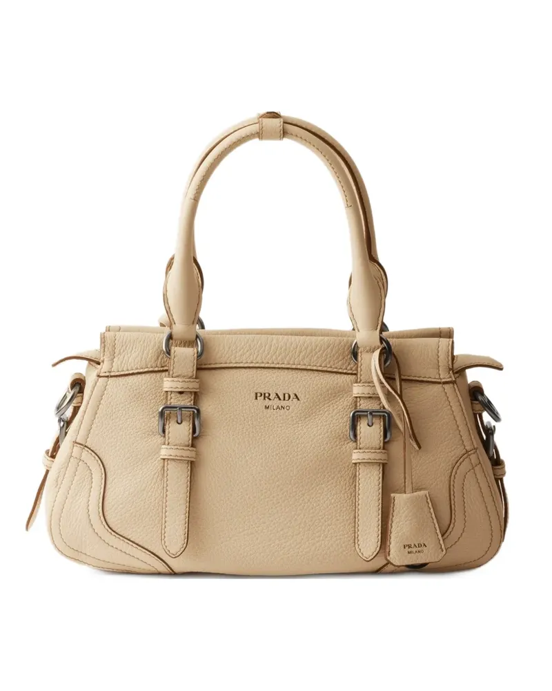 Prada large leather tote bag - Nude Nude