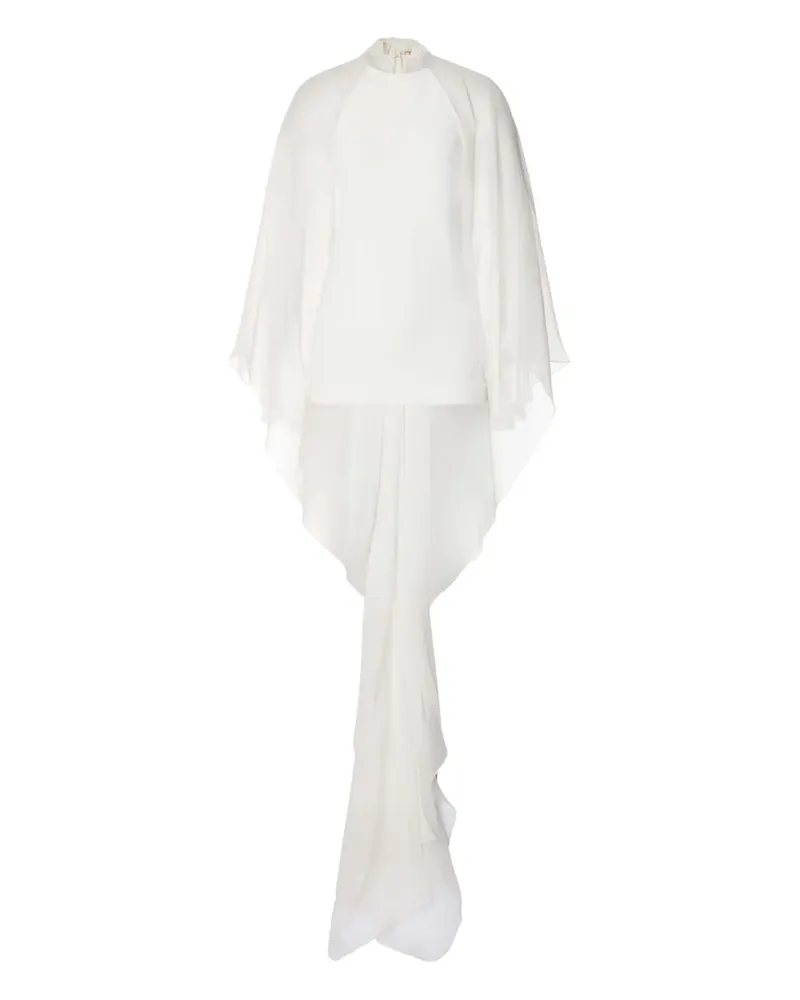 Alberta Ferretti Bluse mit Cape - Weiß Weiß