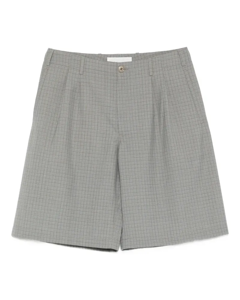 Our Legacy Ponte Shorts mit Check - Grün Grün