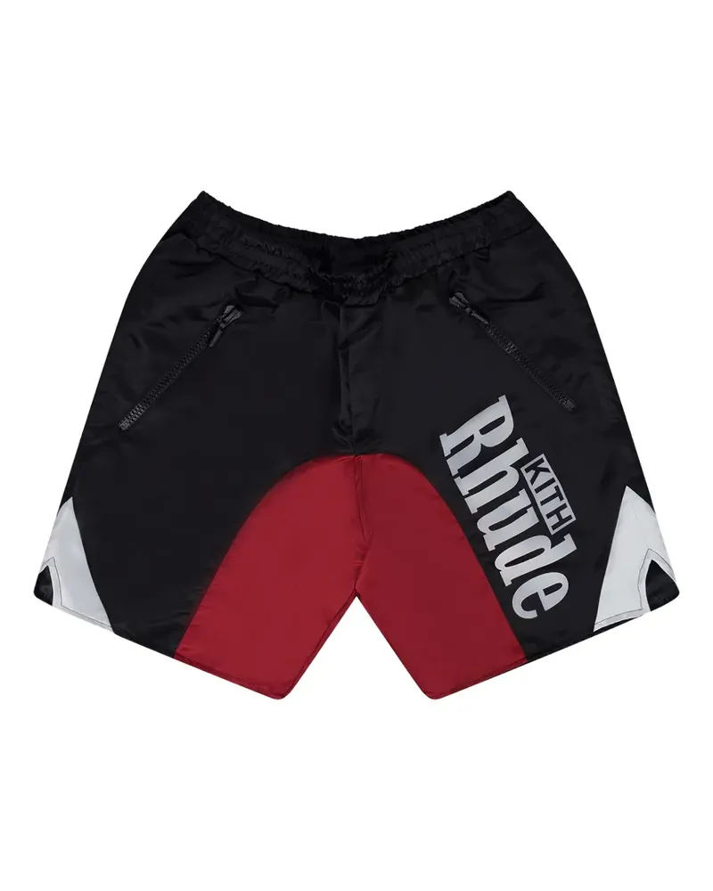 RHUDE x Kith panelled swim shorts - Schwarz Schwarz